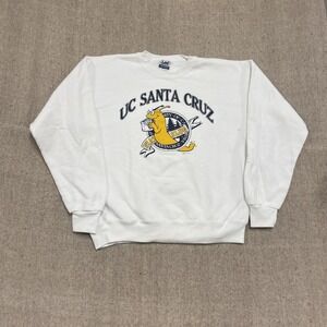 vintage university of california santa cruz sweatshirt mens xl white 2000s y2k